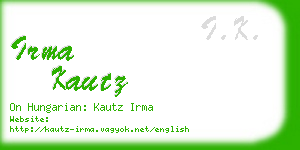 irma kautz business card